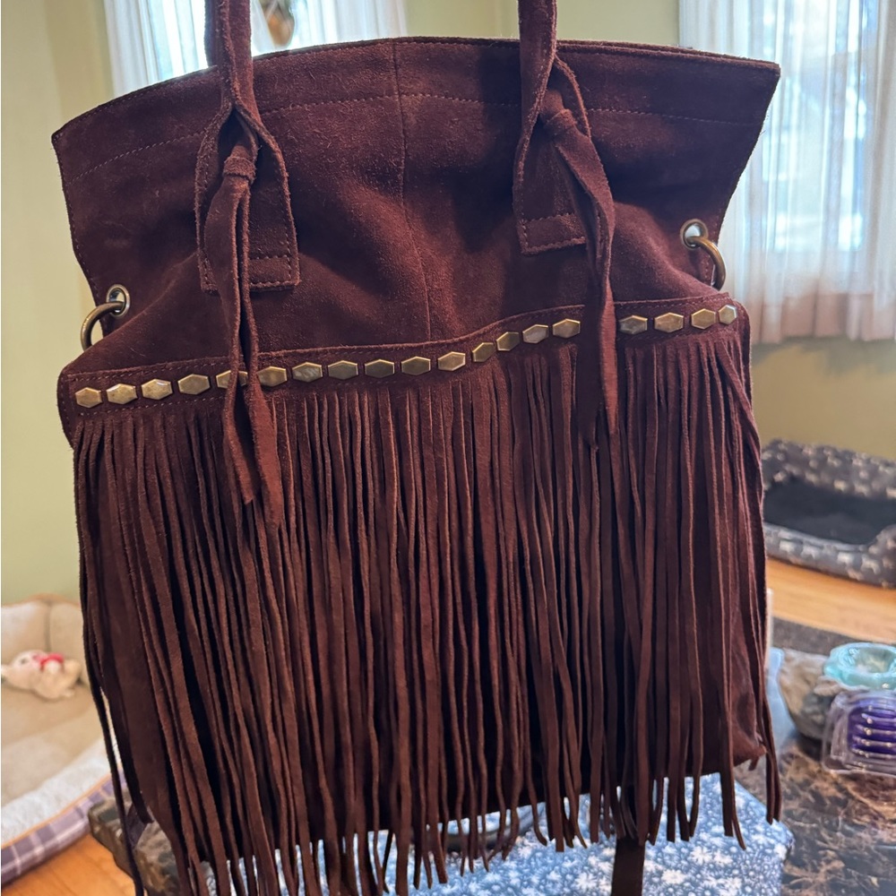 Vintage Chocolate Suede Lucky Brand Bag